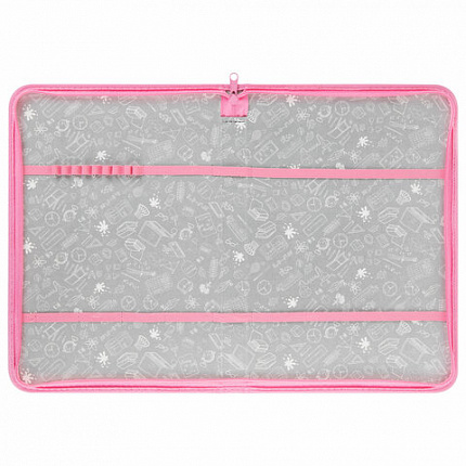 Папка на молнии BRAUBERG А4 с ручкой, с органайзером, 1 отделение, "Paw prints", 273383