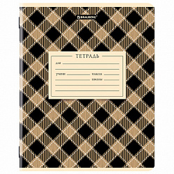 Тетрадь 24 л. BRAUBERG клетка, обложка картон, CLASSIC TEXTURE, 107306