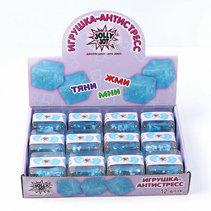 Игрушка-антистресс "КУБИК ЛЬДА", 5 см, дисплей, JOLLY JOT (ДЖОЛЛИ ДЖОТ), 665797