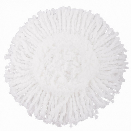 Насадка МОП круглая для швабры из набора для уборки 601459, крепление липучка, микрофибра, d - 16 см, LAIMA, 601487