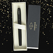 Ручка перьевая PARKER "IM Achromatic Black BT", ежедневник А5 черный, пакет, 880901