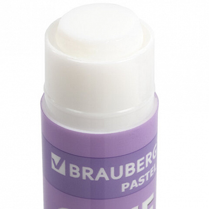 Клей-карандаш в пастельном корпусе BRAUBERG PASTEL, 15 г, PVP-основа, ассорти, 271249