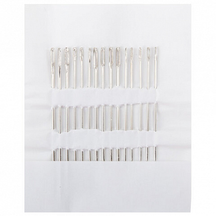 Нитки швейные 40 ЛШ, 200 м, полиэстер, НАБОР 24 цвета, в ПОДАРОК набор игл, DEVELIA (Девелиа), 609625