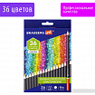Карандаши художественные цветные BRAUBERG ART CLASSIC, 36 цветов, МЯГКИЙ грифель 3,3 мм, 181538