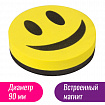 Стиратель магнитный для магнитно-маркерной доски, круглый, диаметр 90 мм, "Смайлик", STAFF "Basic", 236751