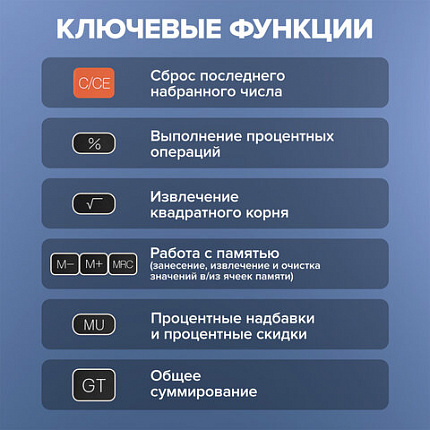 Калькулятор настольный BRAUBERG DC-118-BK (175х126 мм), 12 разрядов, двойное питание, черный, 272962