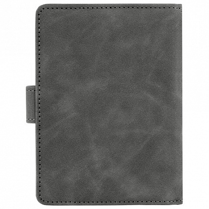 Обложка для паспорта и документов с защитой от считывания, 9 карманов, магнит, экокожа, серо-голубая, BRAUBERG, 238756