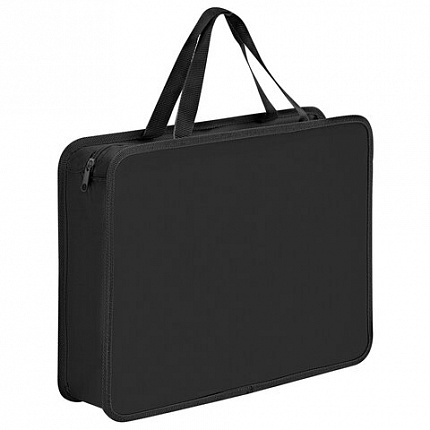 Папка на молнии с ручками ПИФАГОР А4, 1 отделение, пластик, 75 мм, однотонная, ассорти, 273769