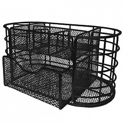 Органайзер для косметики и мелочей металлический 9 секций, MONTE VITA (МОНТЕ ВИТА), 105х218х110 мм, чёрный, 272476