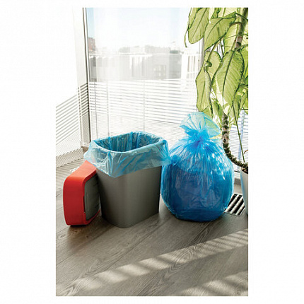 Мешки для мусора 80 л, синие, в рулоне 20 шт., ПНД, 12 мкм, 70х90 см, PACLAN "Classic", 402054