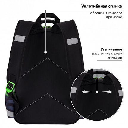 Рюкзак ПИФАГОР SCHOOL, 1 отделение, 3 кармана, "Outer space", 38x28х14 см, 273173