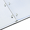 Тетрадь на кольцах БОЛЬШАЯ А4, 220х305 мм, 100 л., твердый картон, клетка, BRAUBERG, "Minimal black", 405408