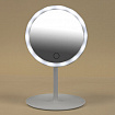 Зеркало настольное с LED-подсветкой для макияжа, диаметр 17 см, 3 режима свечения, аккумулятор 800 mAh, цвет белый, WBZ (ВБЗ), 609332