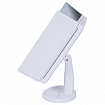 Зеркало настольное с LED-подсветкой для макияжа, размер 24х18 см, складное, увеличение х2, х3, х10, белое, BRABIX, 609337