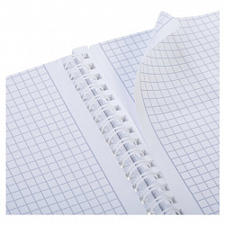 Тетрадь А4 80 л., HATBER, гребень, клетка, Soft-touch ламинация, цветной срез, "Рыба моя" (микс), 090167, 80Т4лВ1гр