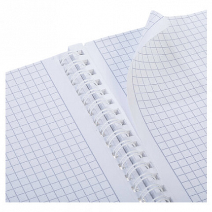 Тетрадь А4 80 л., HATBER, гребень, клетка, Soft-touch ламинация, цветной срез, "Рыба моя" (микс), 090167, 80Т4лВ1гр