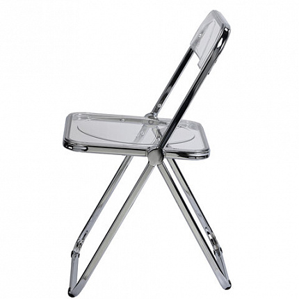 Стул складной прозрачный BRABIX "Glam CF-020", хромированный каркас, пластик, 533245