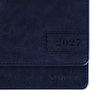 Планинг датированный 2027 305х140мм BRAUBERG Imperial, под кожу, синий, 118199