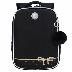 Ранец GRIZZLY анатомическая спинка, облегченный, 1 отделение, для девочек, "UNIQUE", 37х26х16 см, RAw-496-1/2