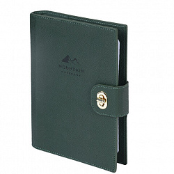 Ежедневник-органайзер недатированный B5 167х240 мм BRAUBERG "Nova", под кожу, 160 л., зеленый, 116202