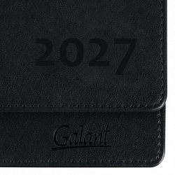 Планинг датированный 2027 305х140мм GALANT Ritter, под кожу, черный, 118208