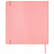 Скетчбук, слоновая кость 140 г/м2 200х200 мм, 80 л., КОЖЗАМ, резинка, BRAUBERG ART CLASSIC, пастель розовый, 116880