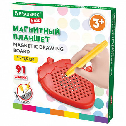Магнитный планшет MAGPAD MINI для рисования 9х11,5 см, 91 шарик, ассорти, BRAUBERG KIDS, 665106