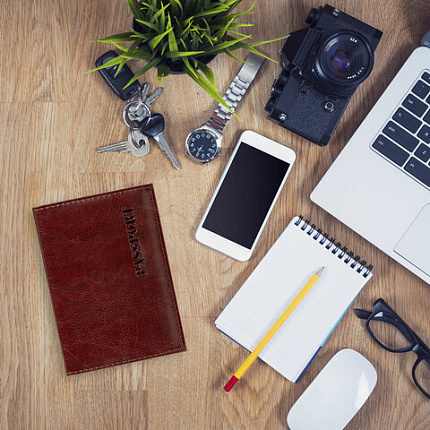 Обложка для паспорта STAFF "Profit", экокожа, мягкая изолоновая вставка, "PASSPORT", коричневая, 237184