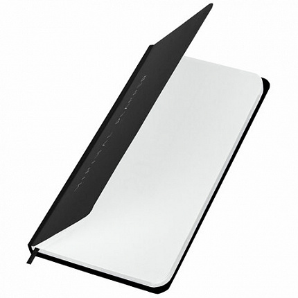 Еженедельник недатированный с резинкой 171х93 мм, BRAUBERG, твердый, 64 л., "Minimal", черный, 116309