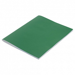 Тетрадь бумвинил, зеленый, А5, 48 л., скоба, офсет №1, белая бумага, клетка с полями, STAFF, 403413