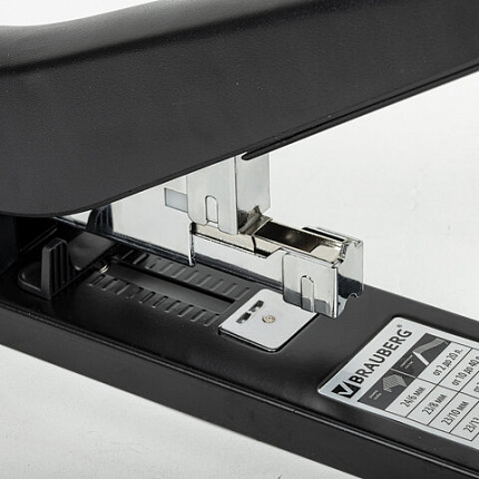 Степлер МОЩНЫЙ №24/6-23/13 BRAUBERG "Heavy duty MX", до 80 листов, черный, 222563