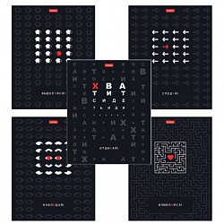 Тетрадь А5 48 л., HATBER скоба, клетка, выборочный лак, "Действуй!" (микс в спайке), 089188, 48Т5вмВ1