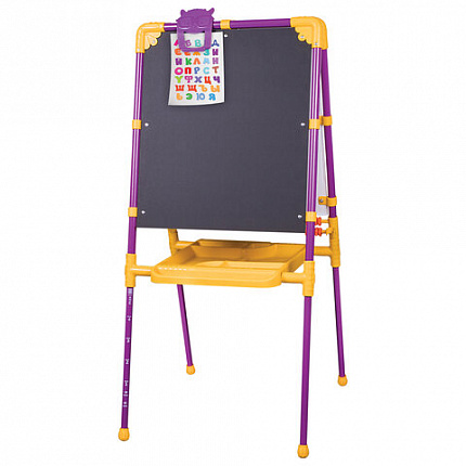 Мольберт растущий для мела/магнитно-маркерный, 53х46 см, BRAUBERG "NIKA KIDS", сиреневый, 238050
