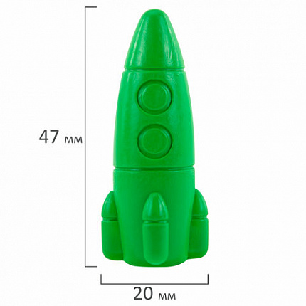 Восковые мелки фигурные BRAUBERG KIDS "РАКЕТА", НАБОР 12 цветов + НАКЛЕЙКИ В ПОДАРОК, 273082