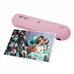 Ламинатор BRAUBERG ULTRA PM235P, РОЗОВЫЙ, формат A4, толщина пленки 60-150 мкм, скорость 30 см/мин, 532186