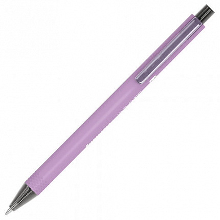 Ручки шариковые автоматические BRAUBERG "VIVID PASTEL", СИНИЕ, НАБОР 4 ШТУКИ, soft-touch, пишущий узел 0,7 мм, линия письма 0,35 мм, 144408