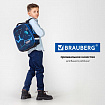 Ранец BRAUBERG PREMIUM, 2 отделения, с брелком, "Кибер-лава", СВЕТЯЩИЙСЯ, 38х29х16 см, 272015