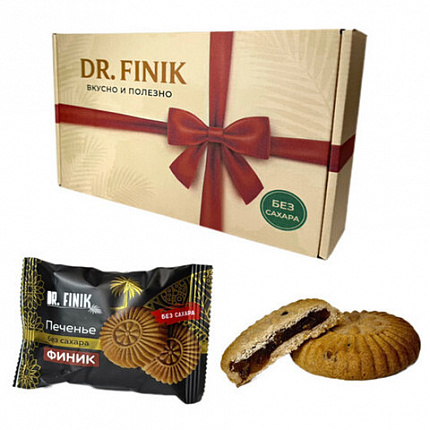 Печенье песочное DR.FINIK "Солнышко" с финиковой начинкой БЕЗ САХАРА, 700 г