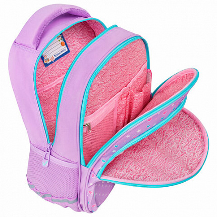 Рюкзак BRAUBERG OPTIMA, 2 отделения, с брелоком, "Funny kittens", 36х27х18 см, 273156