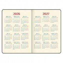 Ежедневник датированный 2026 А5 148х218 мм, GALANT "Magnetic", под кожу, клапан, черный, 117483