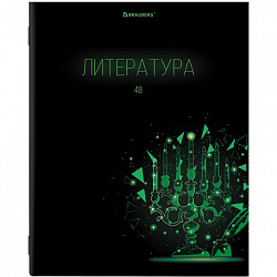 Тетради предметные, КОМПЛЕКТ 12 ПРЕДМЕТОВ, 48 листов, глянцевый УФ-лак, BRAUBERG, "DARK", 404028
