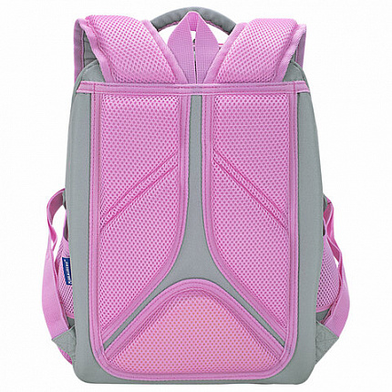 Ранец BRAUBERG LIGHT, 1 отделение, с брелком, "Cat patches", плюшевые нашивки, 36х26х13 см, 272030