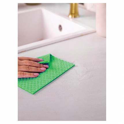 Салфетки целлюлозные (губчатые) 18х18 см, КОМПЛЕКТ 2 шт., PACLAN "Practi ECO absorb", ш/к3621, 410164