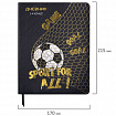 Дневник 1-4 класс 48 л., кожзам (гибкая), печать, фольга, ЮНЛАНДИЯ, "Football", 106159