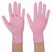 Перчатки нитриловые смотровые SFM Supersoft PINK, Германия, 100 пар (200 штук), размер 7-8, M (средний), розовые