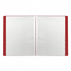 Папка 30 вкладышей BRAUBERG "Office", красная, 0,5 мм, 222630