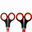 Ножницы BRAUBERG SOFT GRIP НАБОР 5 штук (140, 170, 190, 220, 240 мм), эргономичные черно-красные ручки, ВЫГОДНАЯ УПАКОВКА, 238410