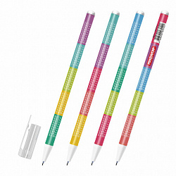 Ручка стираемая гелевая ПИФАГОР "ТАБЛИЦА УМНОЖЕНИЯ", СИНЯЯ, корпус ассорти, игольчатый наконечник 0,5 мм, линия 0,35 мм, 144417