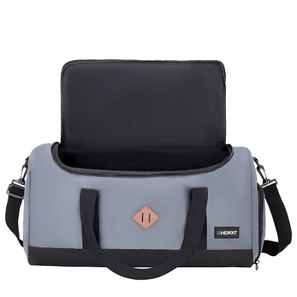 Сумка спортивная HEIKKI MOVE RENOWNED (ХЕЙКИ), отделение для обуви, серая, 28x51x26 см, 273910