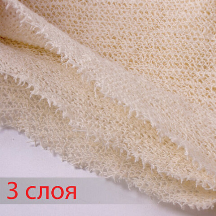 Тряпка для пола 60х80 см, трехслойная, нитепрошивная (НЕТКОЛ), 360 г/м2, светлая, 100% хлопок, LAIMA, 606632